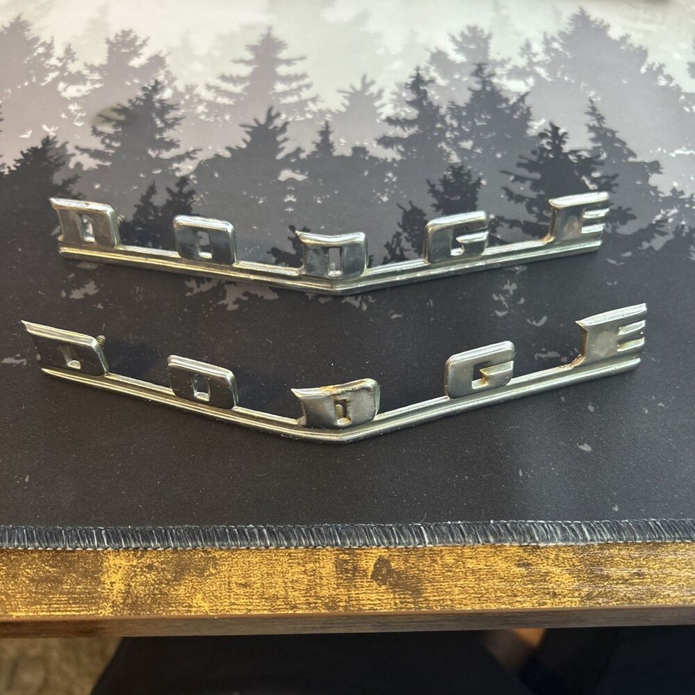 1946 1947 1948 DODGE EMBLEM NAMEPLATE lot of 2